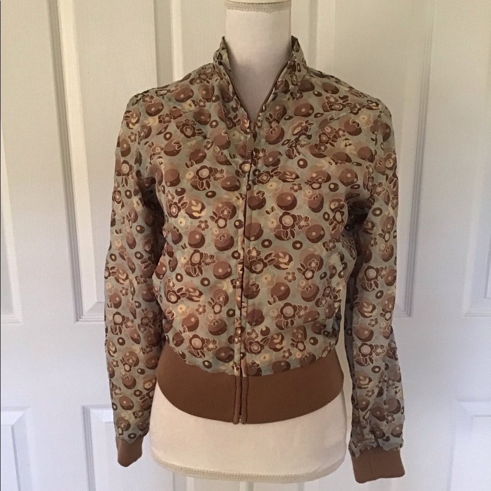 Ted Baker floral bomber jacket size 2 M